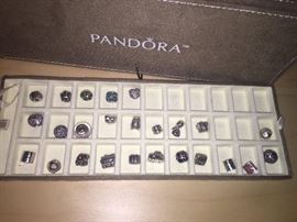 AUTHENTIC PANDORA BRACELET WITH CHARMS