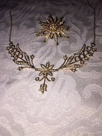 ANTIQUE SEED PEARL 14K GOLD NECKLACE