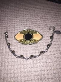 CATHERINE POPESCO BROOCH AND BRACELET