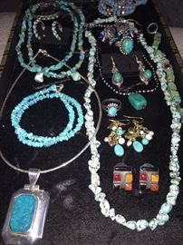 NATURAL TURQUOISE JEWELRY- NAVAJO / ZUNI / NATIVE AMERICAN