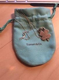 AUTHENTIC TIFFANY & CO CLOVER LEAF CHARM & NECKLACE