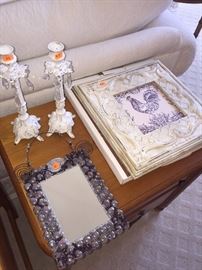 CANDLE HOLDERS AND PICTURE FRAMES