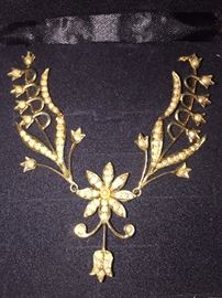 VICTORIAN 14K GOLD & SEED PEARLS NECKLACE