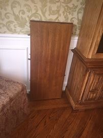 LARGE LIGHT OAK CHINA CABINET