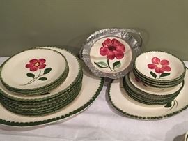 Set of Blue Ridge Pottery in "Betty" pattern 