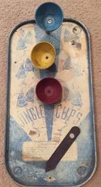 Vintage Tin Litho Wolverine Jingle Cups Marble Game