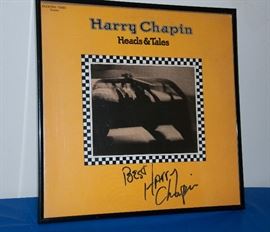 Harry Chapin "Heads & Tails" record album (with record) beautifully framed