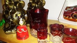 Much glassware and china