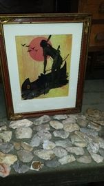 Native American Indian artifacts and related items-large selection points, arrowheads, axes and geos rock