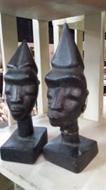 Wood African statues