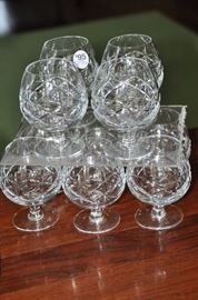 Matching Cut Glass Brandy Snifters, set of 10
