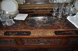 Dragon Design Decor on the top of the Sideboard