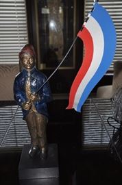 *SIGNED* LE SANS CULOTTE BRONZE SCULPTURE By:Guy Buffet; Bronze Sculpture; Size: 18 x 6 x 6 in 