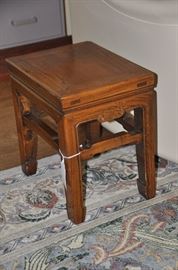 Chinese Yew Wood Stands, C. 1900. H: 13'', L: 13'' D: 10'' (2 available)