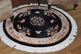 Chinese Hand-Knotted Round Area Rug 64" 