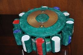 Vintage Bakelite Poker Chip Caddy