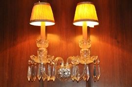 Dual Arm Waterford AVOCA Crystal Sconce, C. 1980  (4 sets available)