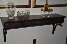 Fantastic Asian-Style 48" L x 12" D Wall-Mounted Shelf with drawer 