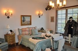 Master Bedroom complete with newer Tempurpedic Queen Size bed and custom Ethan Allen bedding ensemble! 