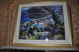 Watercolor print beautifully framed.
