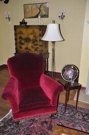 Carved Walnut Lounge Chair circa 1900