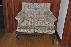 English Style Mahogany Petite Love Seat circa 1900.  41" wide x 38" high