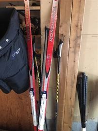 Rossignol 180 sm XC skis with Solomon bindings & two sets of poles