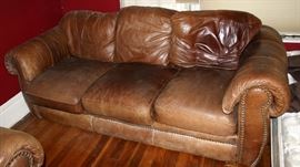 Brown Leather Sofa