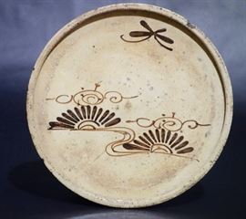 Japanese Seto oil plate for lantern, 19th century