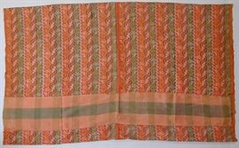 Burmese tapestry weave silk panel