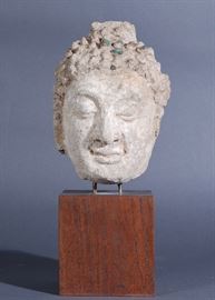 Thai stucco head, c. 1300