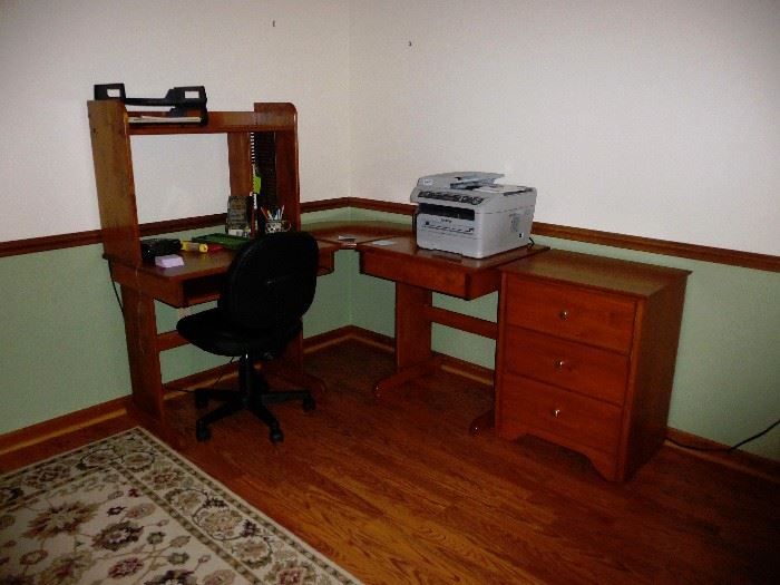 office corner desk / printer