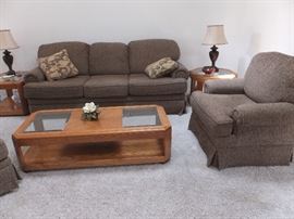 overview of living room - very comfy furniture