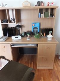 desk with hutch