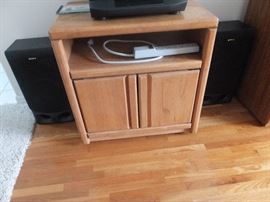 low entertainment center on wheels