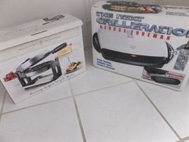 NIB Belgium waffle maker and George Foreman grill