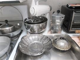 Sunbeam Mix Master in back (with dough hooks)