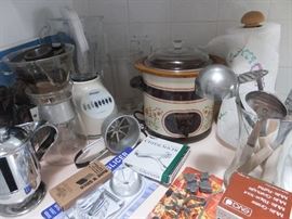 Rival crock pot and Oster blender in background 