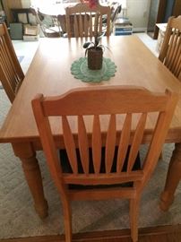 rectangular table with 4 chairs