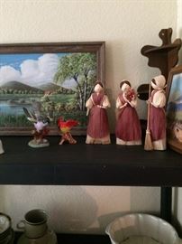 corn stalk dolls, painting