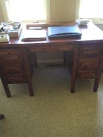 large wooden desk
