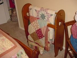 Quilt Rack & Quilts
