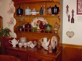 Teapots, Platter, Dishes, Biscuit Jars etc.