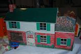 Antique metal doll house