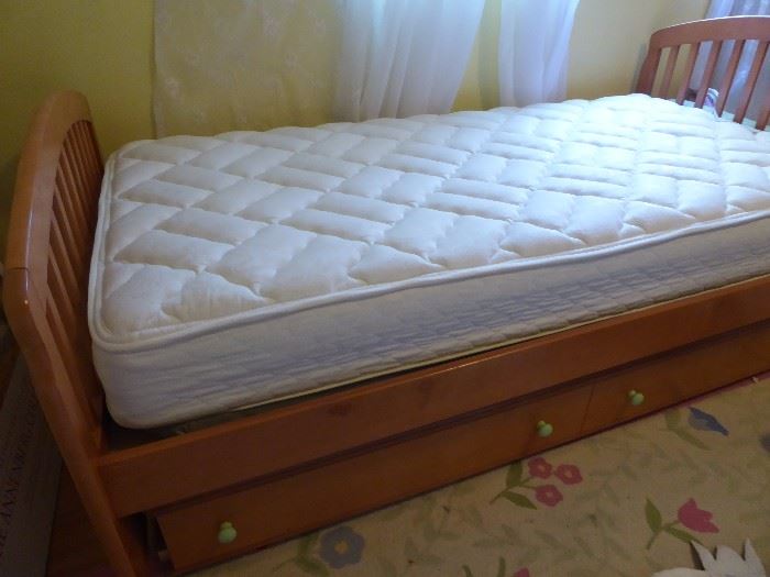 Twin bed/mattress with trundle mattress  was $195 now only  $97.50