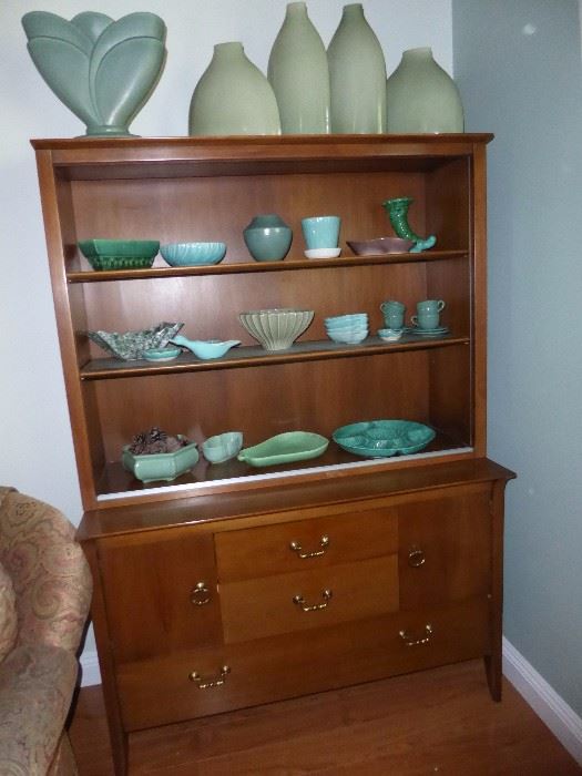 Haeger pottery, plus others, 1960's cabinet was $195 now only $97.50