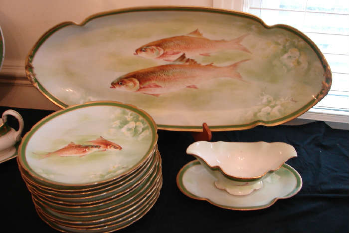 Limoge fish set