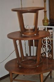 THREE MID CENTURY MODERN TABLES