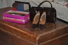Cedar Chest, Vintage Shoes and Handbags
