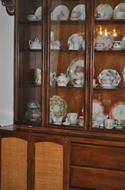 MCM China Cabinet, Cup and Saucer Collection